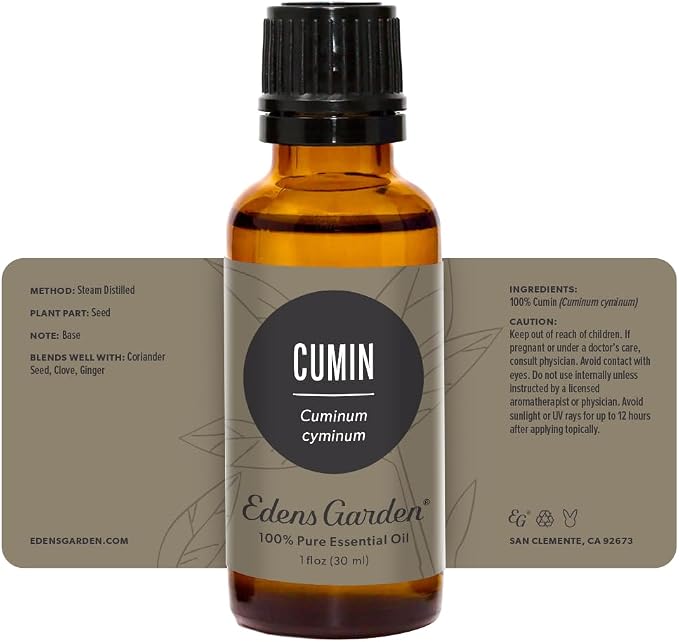 Edens Garden Cumin Essential Oil- 100% Pure Premium Grade, Undiluted, Natural, Therapeutic, Aromatherapy, The Best for Diffuser, Candle, Laundry, Humidifiers 30 ml (1 fl oz)