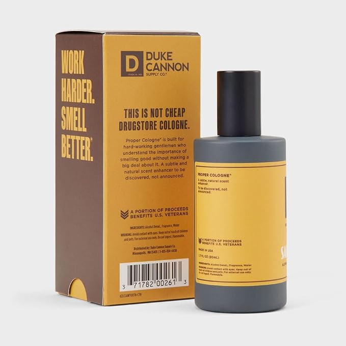 Duke Cannon Proper Cologne Sawtooth | Men's Eau de Parfum | Alpine Air and Cedarwood | Fresh, Woodsy, Long-Lasting Scent | 1.7 fl oz (Pack of 2)