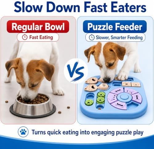 Dog Puzzle Toy, Interactive Treat Puzzle Feeder for Small and Medium Dogs