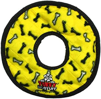 TUFFY® : (2 Pack No Stuff Ring Dog Toy: Ultra Durable Plush Toy with Multiple Layers & Reinforced Seams, Washable and Floats, Original Construction