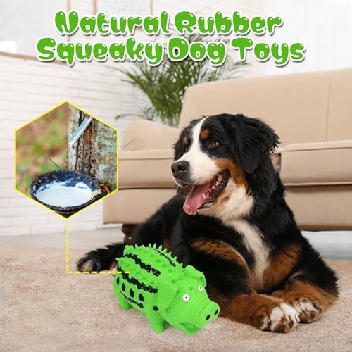Squeaky Dog Toy Pig, Watermelon-Shaped Pig Dog Toys that Oinks, Natural Latex Dog Toys for Medium Large Dogs Pet Interactive Grunting Pig Dog Toys