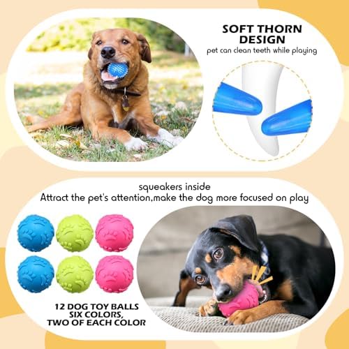 Syhood 60 Pcs Squeaky Dog Toys Bulk Plush Rope, Multicolor, Sweet Style