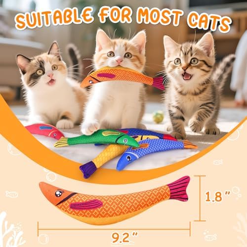 Cat Toys for Indoor Cats, 6 Pack Interactive Catnip Toys for Bored
