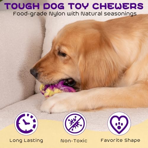 WinTour Dog Chew Toys for Aggressive Chewers, Tough Toys for 30-80lbs Dogs
