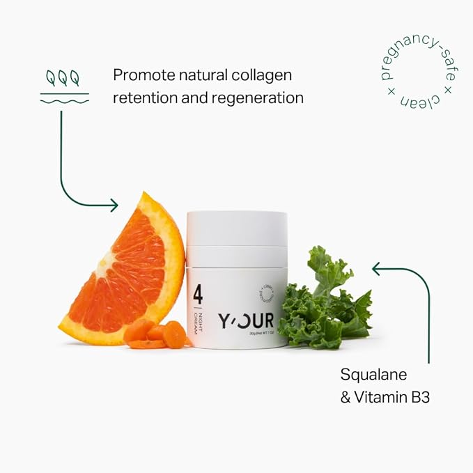 Y'OUR Non-Toxic, Pregnancy-Safe Skincare Set – 3-Step System with Cleanser, Day Cream & Night Cream – Soothing & Rejuvenating – Gentle and Non-Comedogenic Formula. Holiday Gift Bundle