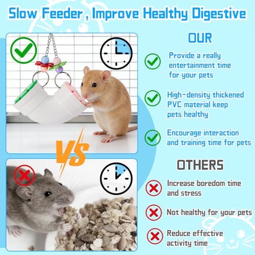 AOWPFVV Rat Enrichment Toys,Hanging Rat Foraging Toy for Cage Accessories