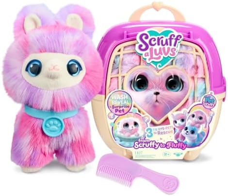 SCRUFFALUVS Tie-Dye Mystery Plush Toy, Wash to Reveal, Scruff a Luvs Pets