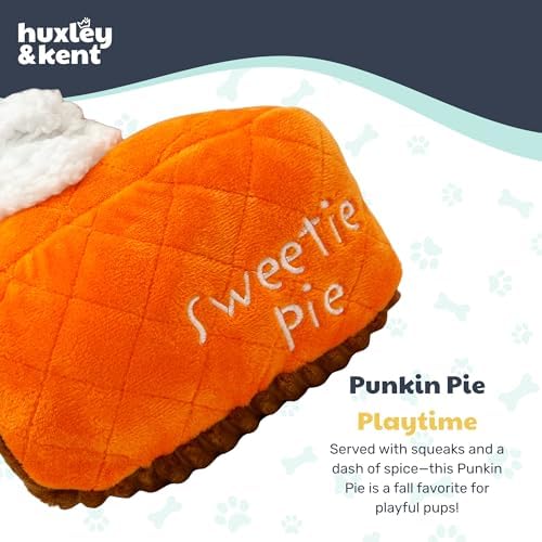Huxley & Kent Power Plush Squeaky Dog Toy, Punkin Pie, Large