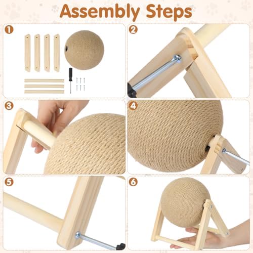 STOBOK Cat Scratching Ball Cat Scratcher Kitten Scratching Toy for Indoor Cats Claw Care and Exercise Stable Pet Supplies for Home Pet Shops Shopping Malls Shops 8.66 X 7.08 X 6.29 in