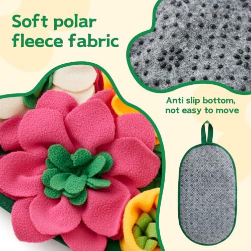 Guinea Pig Snuffle Mat, Rabbit Foraging Mat, Interactive Enrichment Feeding Toy with Slow Feeding Design, Encourages Natural Foraging Skills for Hamsters, Hedgehogs, Kittens & All Small Animals