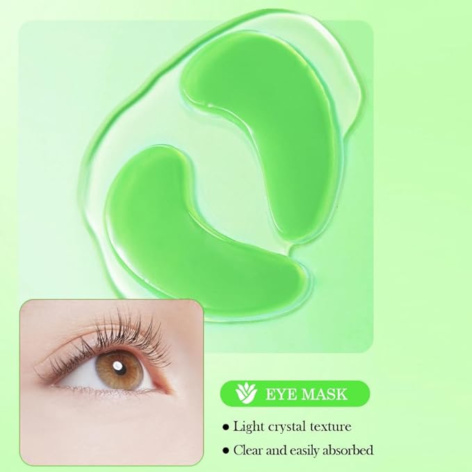 10 Pair Under Eye Mask & 10 Pair Lip Mask Skincare Set, Aloe Vera Lip Patches & Under Eye Patches for Puffy Eyes, Dark Circles, Dry Lips Lines, Deep Hydrating Moisturizing, Birthday Christmas Gifts