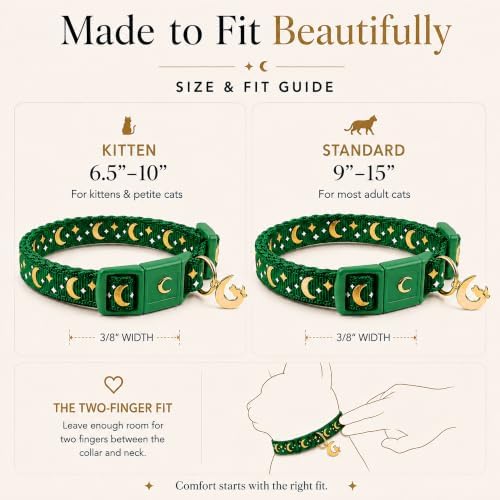 Breakaway Cat Collar with Bell for Kittens & Cats