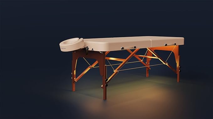 Master Massage Newport 30" Professional Portable Massage Table Package in Black with Ambient Lighting System