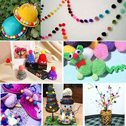 VOVIGGOL 30Pcs 1.3 Inch Cat Toy Balls Soft Kitten Pompom Toys Indoor Cats Interactive Playing Quiet Ball Cats Favorite Toy, Cat Pom Pom Balls for Craft DIY Creative Crafts Decorations (Assorted Color)