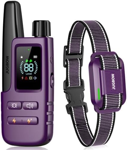 Shock Collar for Dogs - 4200FT Dog Training Collar with Remote-IPX8 Waterproof Reciver with 4 Modes, Rechargeable E-Collar for Small Medium Large Dogs (10-120lbs),Purpel