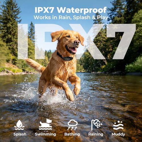 GPS Wireless Dog Fence System, Waterproof Rechargeable Electric Dog Fence Collar with 4-Zone Progressive Correction, 3 Modes & 55-6000ft Adjustable Range for Medium Large Dogs