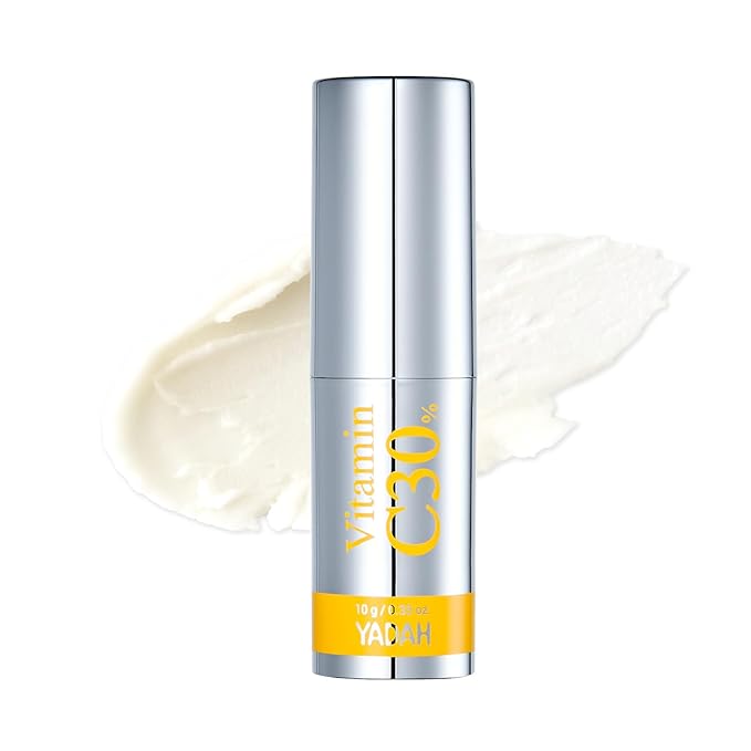 YADAH Vitamin C 30 Eye Correcting Balm (0.35oz) All-in-one Multi Care for Dark Spot Remover, 30% Pure Ascorbic Acid & Vitamin E for Radiant Nourished Skin Starter & Finishing Balm and Skin Brightening