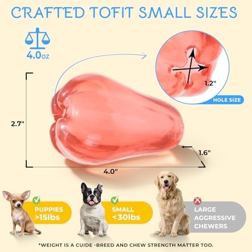 Ruffoo NibbleFru Dog Treat Dispenser Toy, Soft TPR Interactive Puzzle Toy for Boredom Relief & Separation Anxiety, Mental Stimulation Slow Feeder to Keep Small Medium Dogs and Puppies Busy