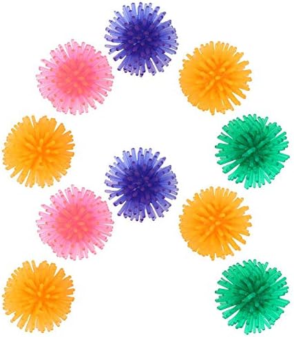 Zerodis 10 Pcs Cat Colorful Ball Toys,Portable Catch Playing Toys Thorn Pet Kitten Exerciser Interactive Balls