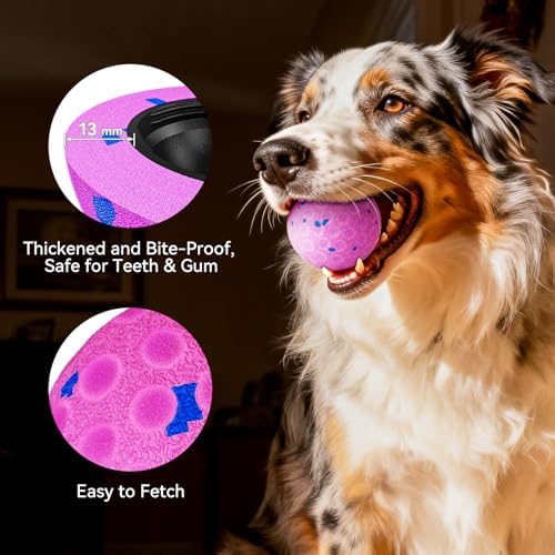 Interactive Dog Toys, Chew-Proof Dog Ball for Aggressive Chewers