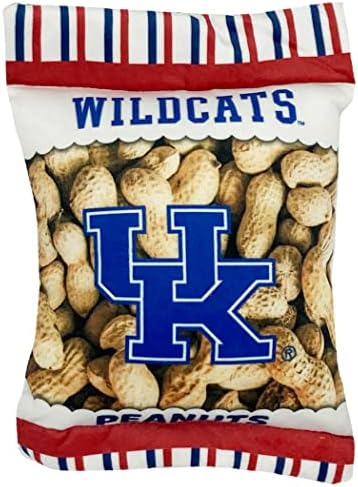 Pets First NCAA Kentucky Wildcats Crinkle FINE Plush Dog & CAT Squeak Toy - Cutest Stadium Peanuts Snack Plush Toy for Dogs & Cats with Inner Squeaker & Beautiful Baseball Team Name/Logo