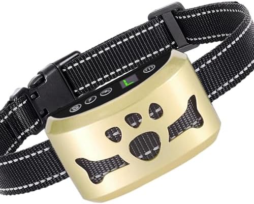 Smart Anti Bark Collars with Recognition Chip & 7 Sensitivity Levels | Humane Dog Bark Collar with Auto Protection Mode & Beep/Vibration, IP65 Waterproof Fast Charging Rechargeable No-Bark Collar