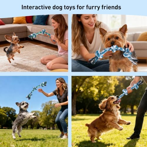 SZEE Dog Rope Toy 2-Pack, Rope Toys for Dogs, Suitable for Small Breeds