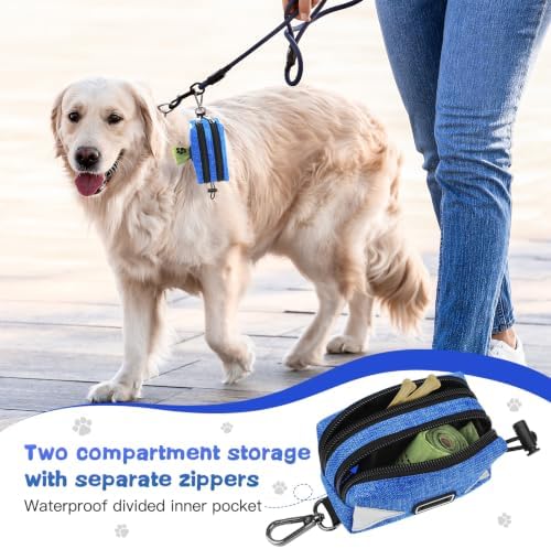 Dog Poop Bag Holder for Leash, Blue
