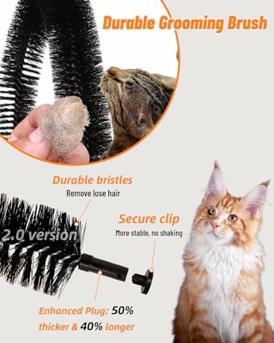 Happi N Pets Large Cat Self Groomer, Heavy Woven Sisal Pad with Mouse Toy