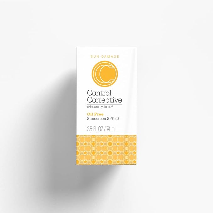 CONTROL CORRECTIVE Oil Free Sunscreen SPF 30 For Face & Neck, All Skin Types– Broad Spectrum UVA/UVB Protection + Lightweight Moisturizing Formula – 2.5 oz Non-Comedogenic