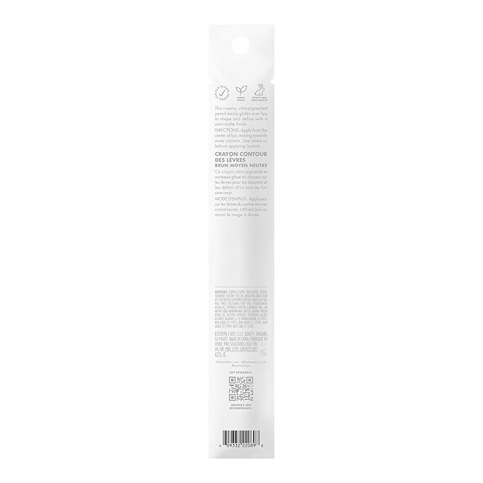 e.l.f. Cream Glide Lip Liner, Highly-Pigmented Pencil For Shaping & Sculpting Lips, Semi-Matte Finish, Vegan & Cruelty-Free, Cinnamatic