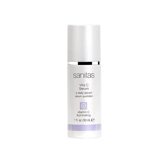 Sanitas Skincare Vita C Serum, Nutrient Rich, Antioxidant Serum, 30% Vitamin C, Vegan Squalane, 1 Ounce