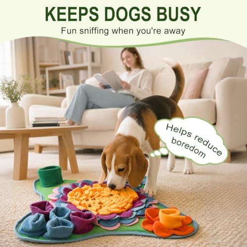 Dog Snuffle Mat for Slow Feeding - Nose Work & Mental Enrichment Toy