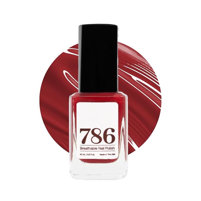 786 Cosmetics Breathable Vegan, Cruelty-Free, Healthy, Halal, Fast-Drying Nail Polish (Agra)