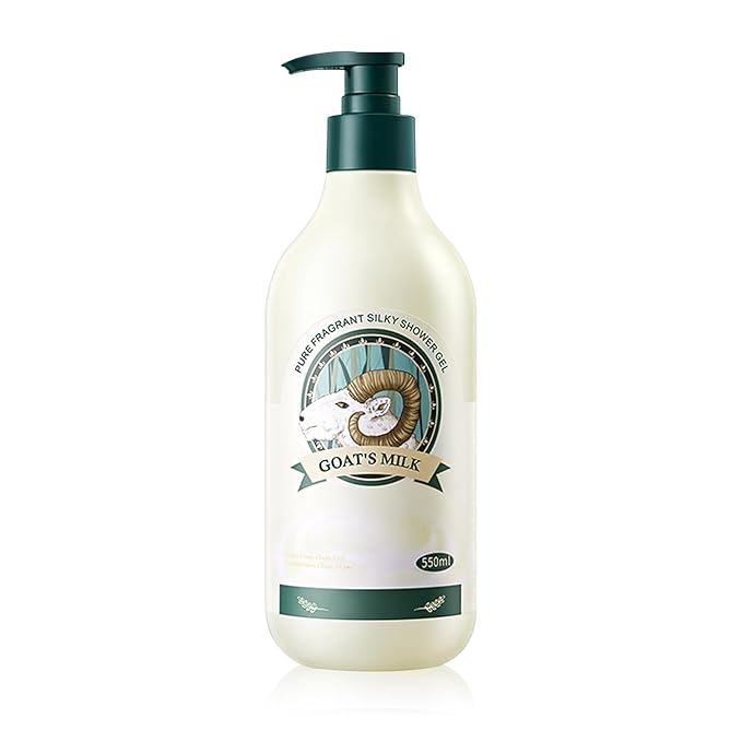 Goat Milk Moisturizing Body Wash,Hydrating Shower Gel for Men & Women,Mild Gentle Body Cleanser,Nourishing Skincare Body Wash for All Skin Types, 550 ML(D)