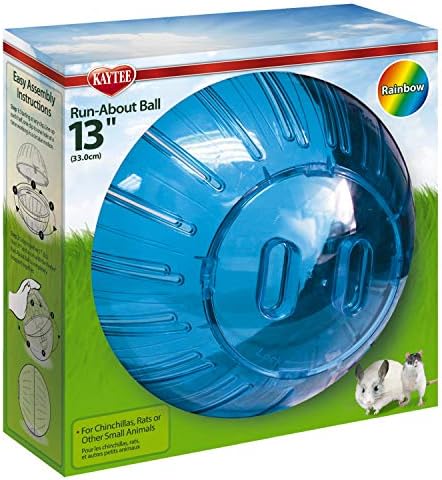 Kaytee 13" Assorted Color Run-About Exercise Ball For Pet Rats & Chinchillas