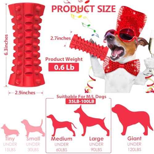 Indestructible Squeaky Dog Toy – Tough Rubber Chew Toy for Aggressive Large Dogs, Durable and Safe for Interactive Play