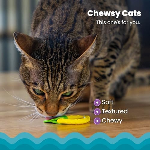 Catstages Dental Lemon Teether Interactive Chew Cat Toy with Catnip, 2.4"
