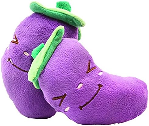 Pet Squeaky Toys Vegetables & Fruits Plush Dog or Cat Chew Toys for Puppies Small Dogs