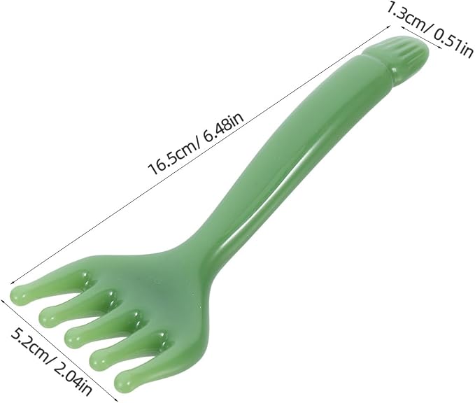 2pcs Resin Scalp Massager Tool and Finger Head Massager Comb Set for Scalp Relaxation, Meridian Acupoint Massage, Portable Head Scratcher for Home and Travel Use