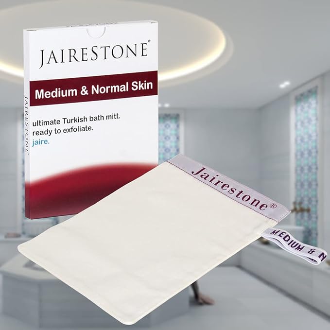 Jairestone Silk Exfoliating Mitt for Body - Deep Body Scrubber & Dead Skin Remover - Premium Kese Glove for Shower & Spray Tan Removal - Effective Exfoliator for Smooth, Glowing Skin