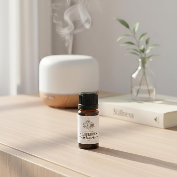 Ella & Iris Home Lemongrass Essential Oil, 10ml – Aromatherapy Diffuser Oil for Home, DIY Blends, Massage & Fresh Scented Routines