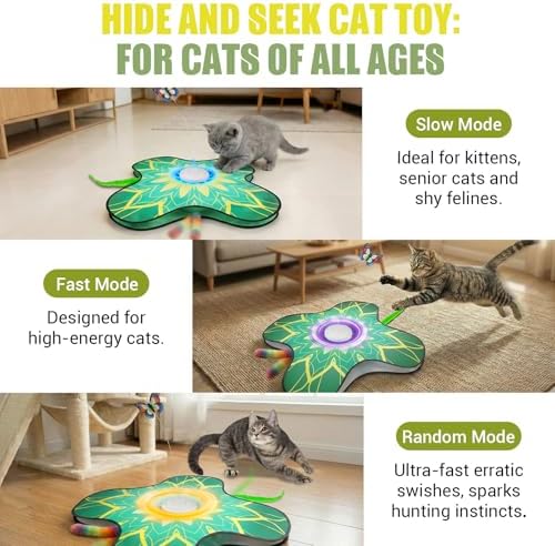 Interactive Cat Toys For Indoor Cats, Rechargeable Touch Automatic Cat Toy