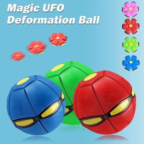 UFO Magic Balls, Flying Saucer Ball 3 Lights, Creative Pop Up Ball for Kids