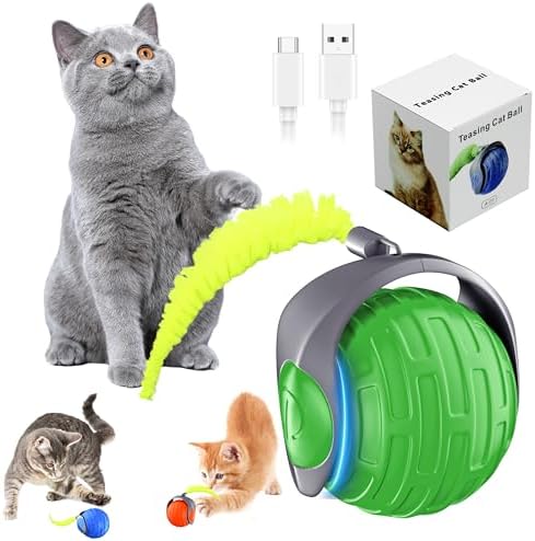 Cat Toys,Interactive Cat Toys Ball for Bored Indoor Cat,Green