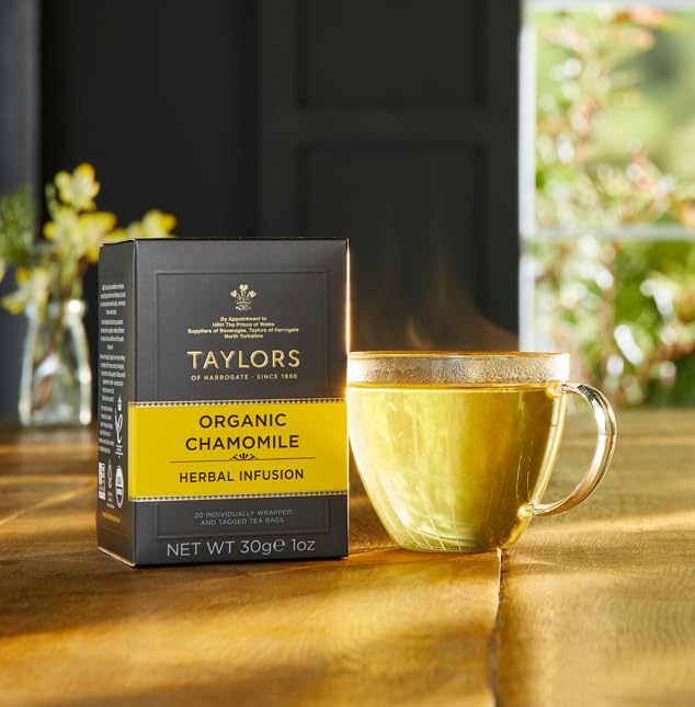 Taylors of Harrogate Herbal Tea Variety Pack, Individually Wrapped Bags, Chamomile, Lemon & Ginger, Blackberry & Raspberry 20 Count (Pack of 3), Caffeine-Free, Enjoy Hot or Iced, 60 Teabags