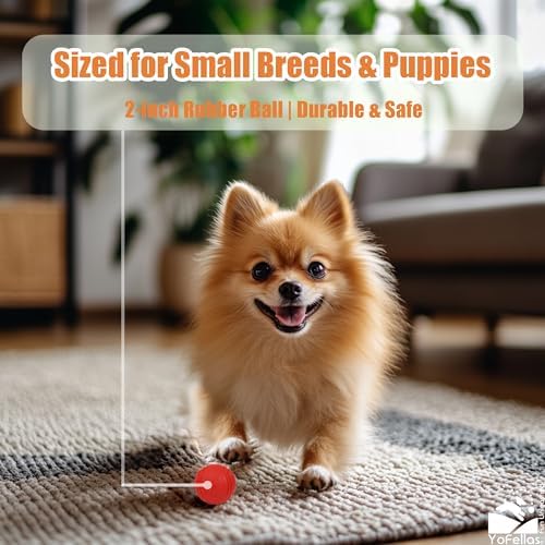 YoFellas Solid Red Rubber Dog Toy – Ultra Bounce, Indestructible Chew & Fetch Toy for Aggressive Chewers, Interactive Training for Small to Large Dogs (Small, 2-Pack)