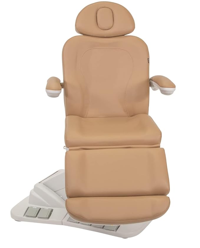 Silver Fox - Facial Chair for Esthetician, Electric Spa Treatment Chair with 4 Motors, Professional Beauty Bed, Adjustable Salon Treatment Table with 240° Rotation - 2246EB, Sand
