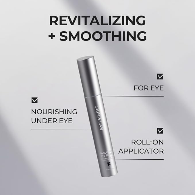 [SKIN&LAB] Anti-aging Rollers Duo Set, includes Bakuchiol Eye and Retinol Lifting Roller, Korean Vegan Skincare Gift Set, Gift for women, Christmas skincare gift set
