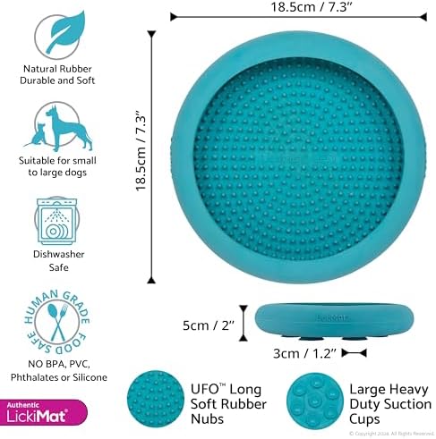Lickimat UFO Pet Feeder, Dog Dish, Suction Cups, Wet Food